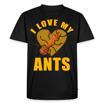 I love my answers - Men's Premium Organic T-Shirt - black - Front - Nico (187cm)