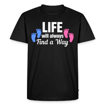 Life will always find a way ivf dad - Men's Premium Organic T-Shirt - black - Front - Nico (187cm)