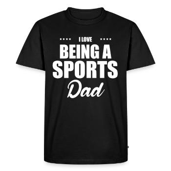 I love being a sports dad, gymnastics, - Men's Premium Organic T-Shirt - black - Front - Nico (187cm)