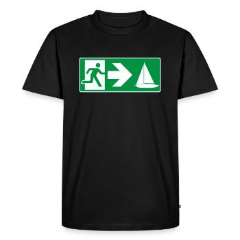 Emergency Exit Sailing Sailor - Men's Premium Organic T-Shirt - black - Front - Nico (187cm)