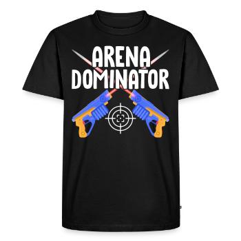 Joueur de Laser Tag - T-shirt Premium bio Homme - noir - Devant - Nico (187cm)