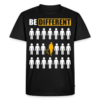 Be Different Ant - Men's Premium Organic T-Shirt - black - Front - Nico (187cm)