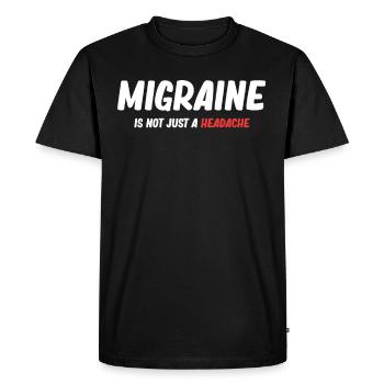 La migraine n’est pas seulement un trouble de maux de tête - T-shirt Premium bio Homme - noir - Devant - Nico (187cm)