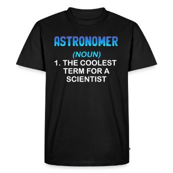 Astronome (nom) 1. Le terme le plus cool pour - T-shirt Premium bio Homme - noir - Devant - Nico (187cm)