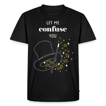Magicien de scène, Farceur, Magicien de rue, Magie - T-shirt Premium bio Homme - noir - Devant - Nico (187cm)