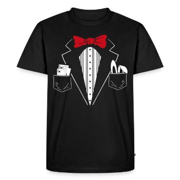 Costume de remplacement magicien costume sorcellerie magicien de scène - T-shirt Premium bio Homme - noir - Devant - Nico (187cm)