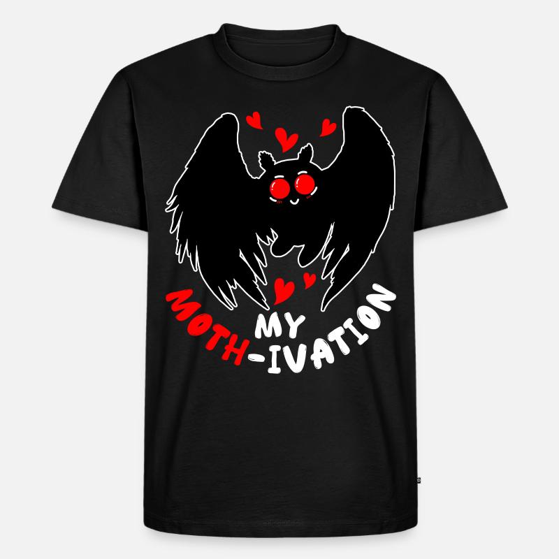 Mothman Kryptide Kryptozoologie - Männer Premium Bio T-Shirt - Schwarz