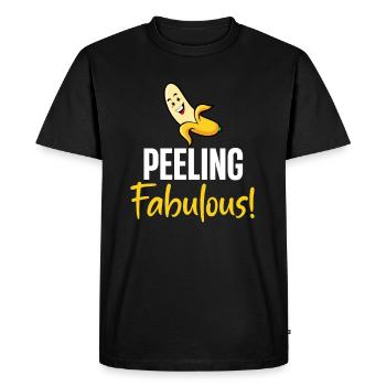 Exfoliant fabuleux ! Jeux de mots sur la banane - T-shirt Premium bio Homme - noir - Devant - Nico (187cm)