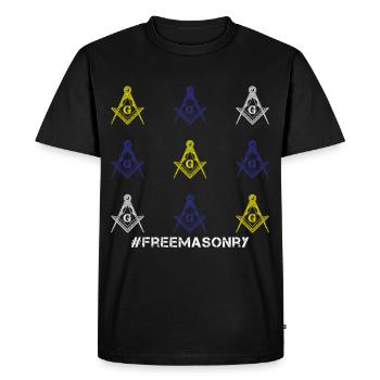 Cadeau maçonnique I franc-maçonnique Tshirt - T-shirt Premium bio Homme - noir - Devant - Nico (187cm)