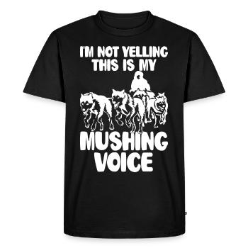 Mushing Dog Sledding Musher - Men's Premium Organic T-Shirt - black - Front - Nico (187cm)