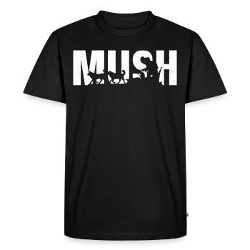 Mushing Dog Sledding Musher - Men's Premium Organic T-Shirt - black - Front - Nico (187cm)
