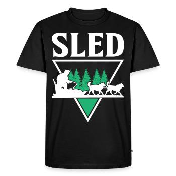 Mushing Dog Sledding Musher - Men's Premium Organic T-Shirt - black - Front - Nico (187cm)