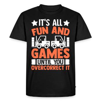 Forklift driver - Men's Premium Organic T-Shirt - black - Front - Nico (187cm)