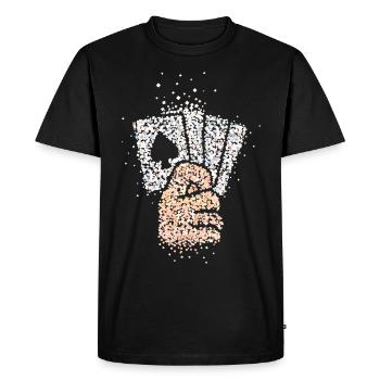 Card Tricks Illusionist Card Magic Card Game - Men's Premium Organic T-Shirt - black - Front - Nico (187cm)