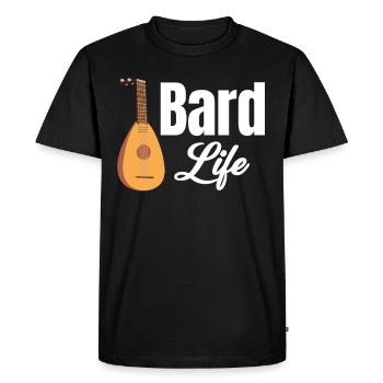 Barde Life, Joueur de luth, Musicien à cordes, Mandoliniste - T-shirt Premium bio Homme - noir - Devant - Nico (187cm)