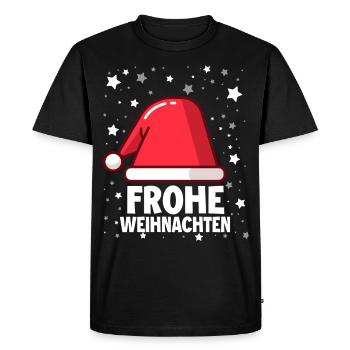 Frohe Weinachten - Männer Premium Bio T-Shirt - Schwarz - Vorne - Nico (187cm)