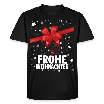 Frohe Weinachten Geschenk - Männer Premium Bio T-Shirt - Schwarz - Vorne - Nico (187cm)