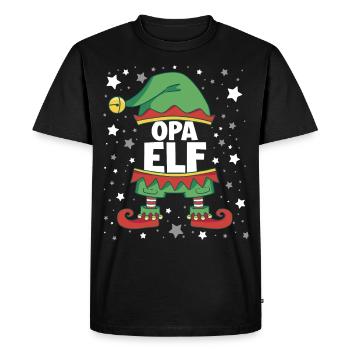 Opa Elf - Männer Premium Bio T-Shirt - Schwarz - Vorne - Nico (187cm)