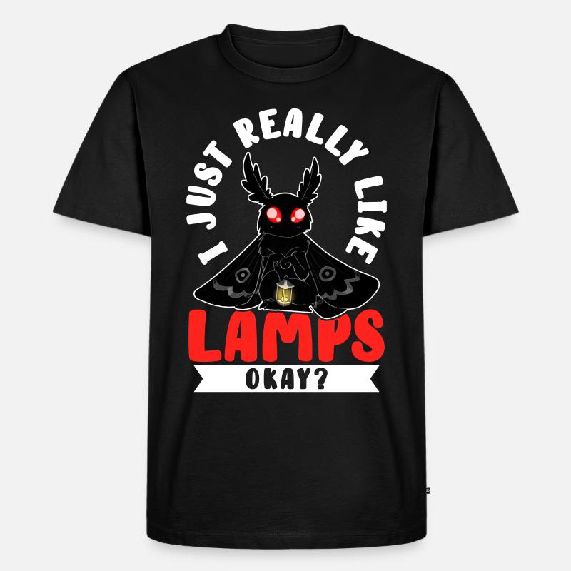 Mothman Kryptide Kryptozoologie - Männer Premium Bio T-Shirt - Schwarz