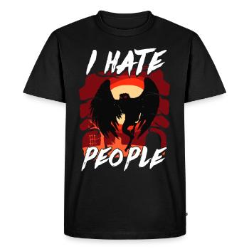 Cryptozoologie de Mothman Crypttide - T-shirt Premium bio Homme - noir - Devant - Nico (187cm)