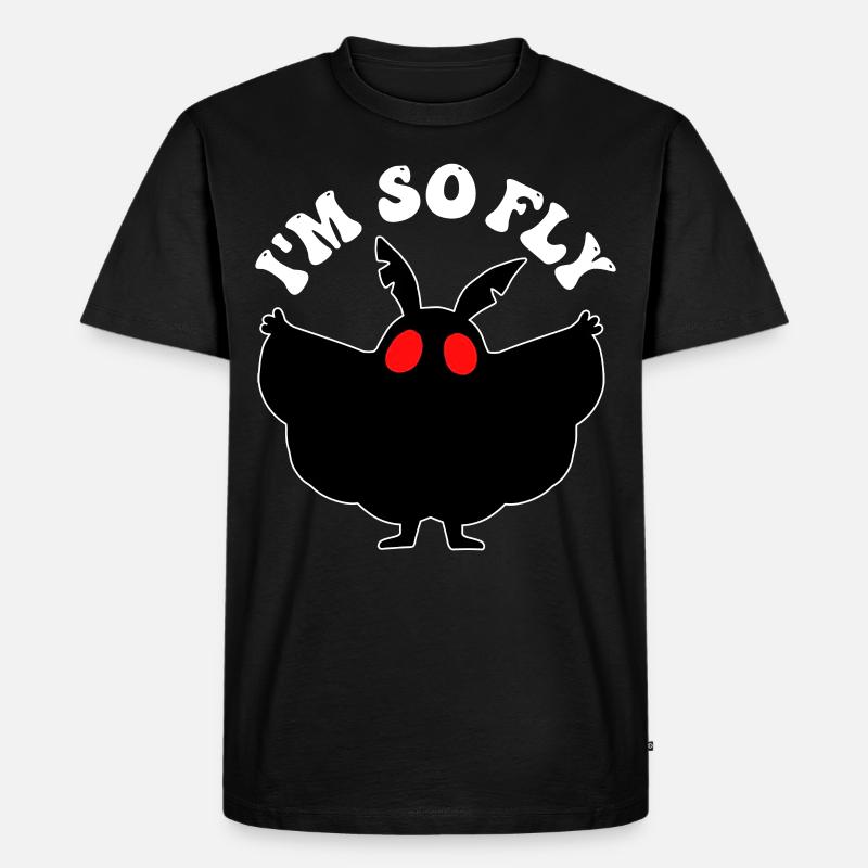 Mothman Kryptide Kryptozoologie - Männer Premium Bio T-Shirt - Schwarz