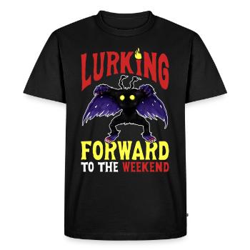 Cryptozoologie de Mothman Crypttide - T-shirt Premium bio Homme - noir - Devant - Nico (187cm)