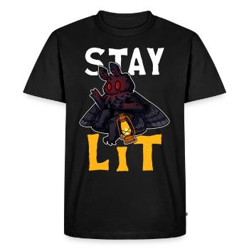 Cryptozoologie de Mothman Crypttide - T-shirt Premium bio Homme - noir - Devant - Nico (187cm)