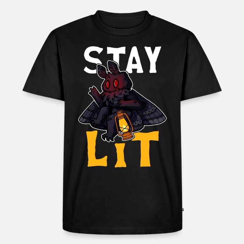 Mothman Kryptide Kryptozoologie - Männer Premium Bio T-Shirt - Schwarz