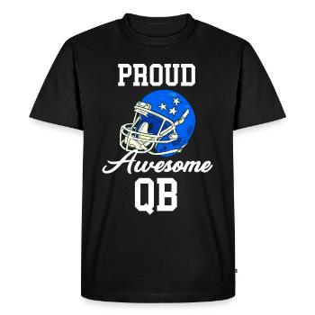 Proud Awesome Qb Quarterback Soccer Kickoff - Men's Premium Organic T-Shirt - black - Front - Nico (187cm)