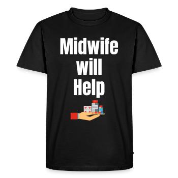 This future midwife will help people - Men's Premium Organic T-Shirt - black - Front - Nico (187cm)
