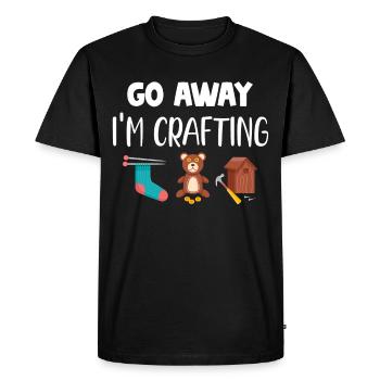 Va-t’en, je fais de la poterie, du scrapbooking, - T-shirt Premium bio Homme - noir - Devant - Nico (187cm)