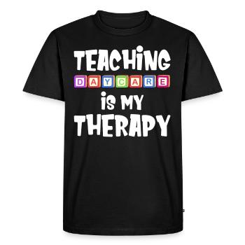 Les cours de maternelle sont mes - T-shirt Premium bio Homme - noir - Devant - Nico (187cm)