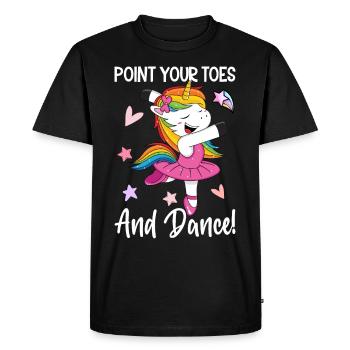Ballet Dance Ballerina - Men's Premium Organic T-Shirt - black - Front - Nico (187cm)