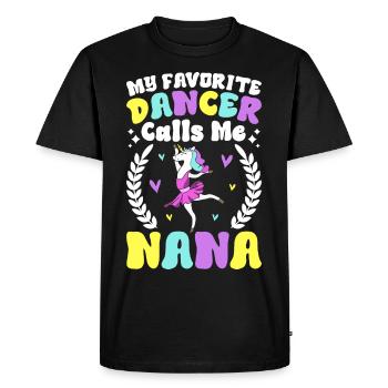 Ballerine de danse classique - T-shirt Premium bio Homme - noir - Devant - Nico (187cm)