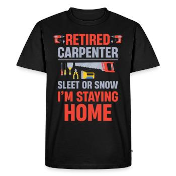 Charpentier retraité à la retraite grésil ou - T-shirt Premium bio Homme - noir - Devant - Nico (187cm)