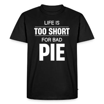 La vie est trop courte pour les mauvais gâteaux - T-shirt Premium bio Homme - noir - Devant - Nico (187cm)