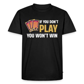 Ma retraite drôle joueur de loterie - T-shirt Premium bio Homme - noir - Devant - Nico (187cm)