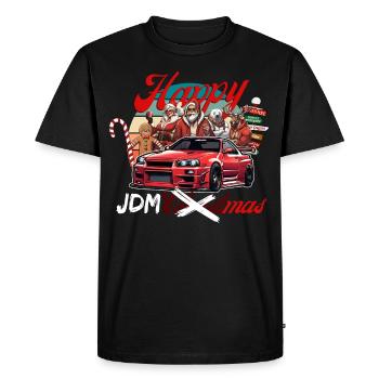 Jdm édition de Noël / Tuning Mechanic Costume - T-shirt Premium bio Homme - noir - Devant - Nico (187cm)