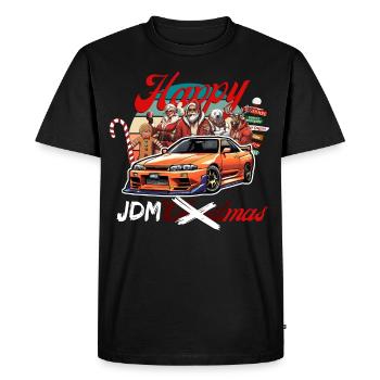 Jdm édition de Noël / Tuning Mechanic Costume - T-shirt Premium bio Homme - noir - Devant - Nico (187cm)