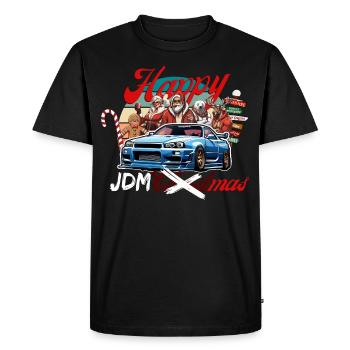 Jdm édition de Noël / Tuning Mechanic Costume - T-shirt Premium bio Homme - noir - Devant - Nico (187cm)