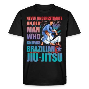 Jiu-Jitsu brésilien dicton drôle - T-shirt Premium bio Homme - noir - Devant - Nico (187cm)