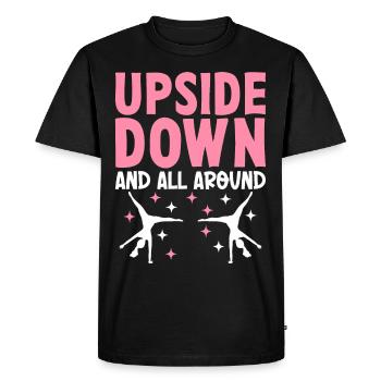 Gymnastique de la roue de charrette Cheerleading - T-shirt Premium bio Homme - noir - Devant - Nico (187cm)