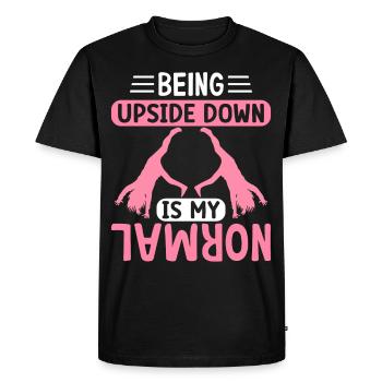 Gymnastique drôle de roue de charrette - T-shirt Premium bio Homme - noir - Devant - Nico (187cm)