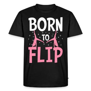Gymnastique de la roue de charrette Cheerleading - T-shirt Premium bio Homme - noir - Devant - Nico (187cm)