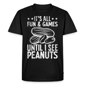 Allergie aux arachides Allergie aux noix - T-shirt Premium bio Homme - noir - Devant - Nico (187cm)