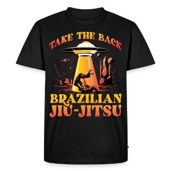 Take the back Brazilian Jiu-Jitsu - Men's Premium Organic T-Shirt - black - Front - Nico (187cm)
