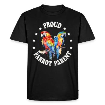 Perruche Perruche Oiseau Perruche Propriétaire - T-shirt Premium bio Homme - noir - Devant - Nico (187cm)