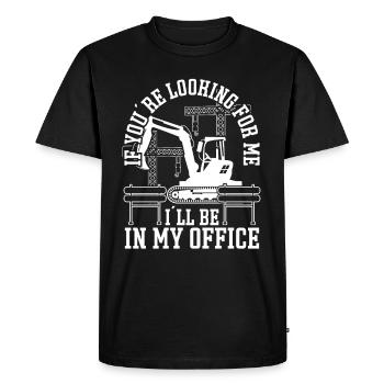Conducteur d’excavatrice Ill Be In My Office Opérateur D’excavatrice - T-shirt Premium bio Homme - noir - Devant - Nico (187cm)