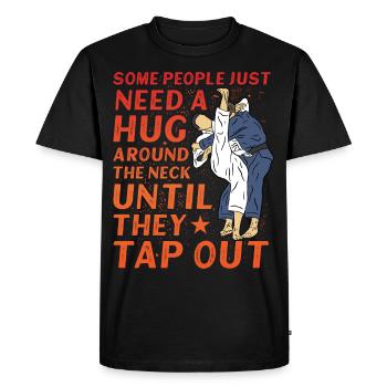 Jiu-Jitsu Brésilien BJJ - T-shirt Premium bio Homme - noir - Devant - Nico (187cm)