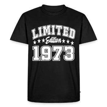 Limited Edition 1973 - Men's Premium Organic T-Shirt - black - Front - Nico (187cm)